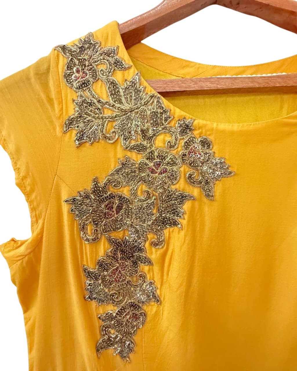 Custom Made-Embroidered Maxi Dress