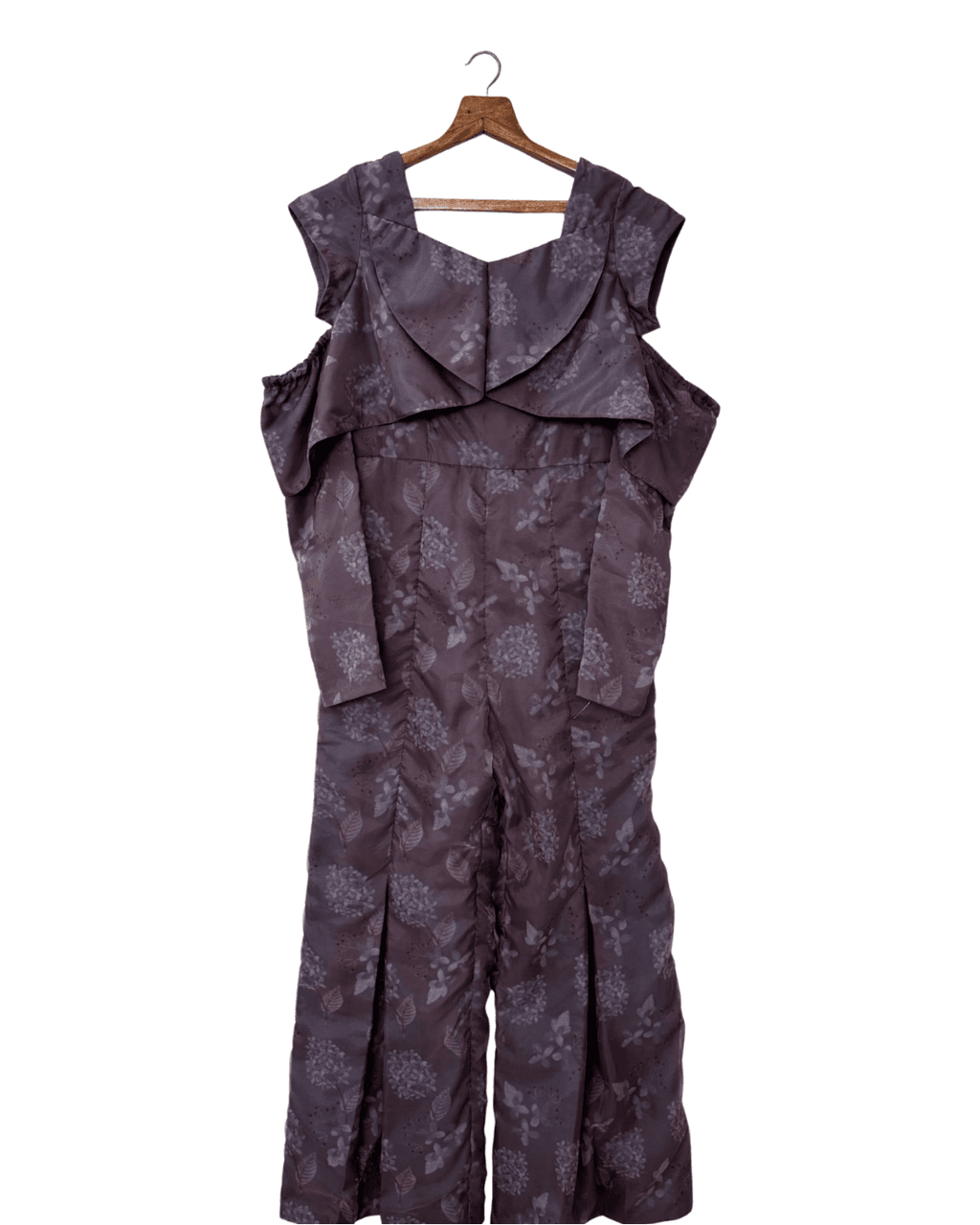 Fetio-Cold-Shoulder Ruffle Jumpsuit