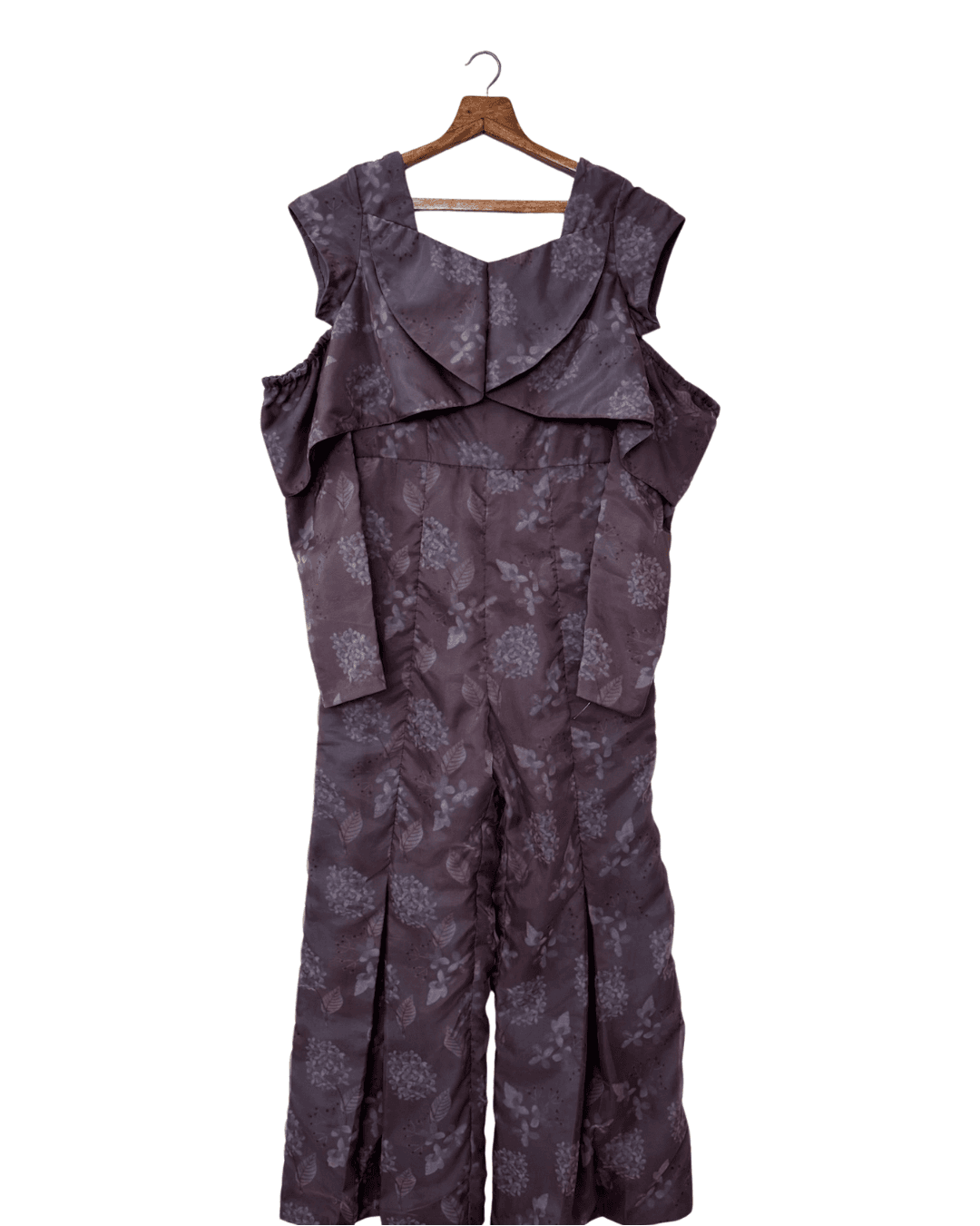 Fetio-Cold-Shoulder Ruffle Jumpsuit