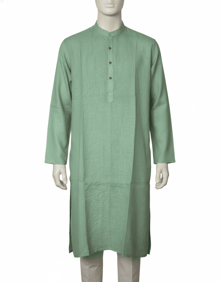 IStylo-Textured Linen Men's Kurta