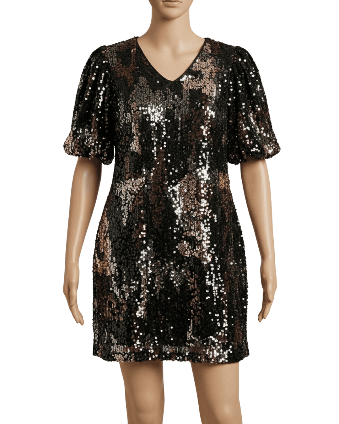 Monsoon-Sequin black Camo shor