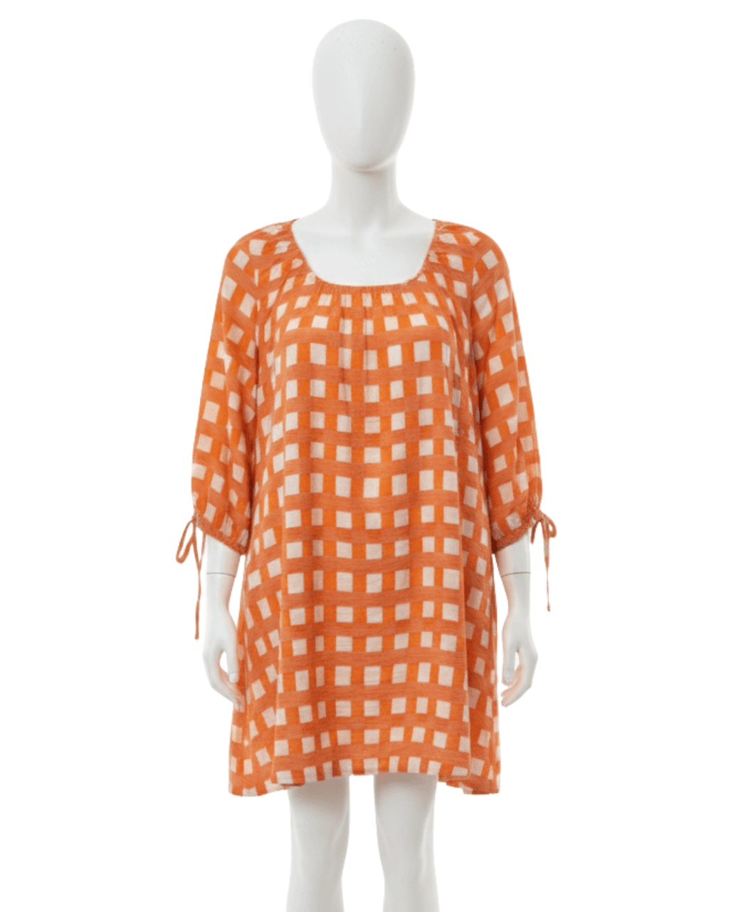 Whistles-Orange Lydia Gathered Trapeze