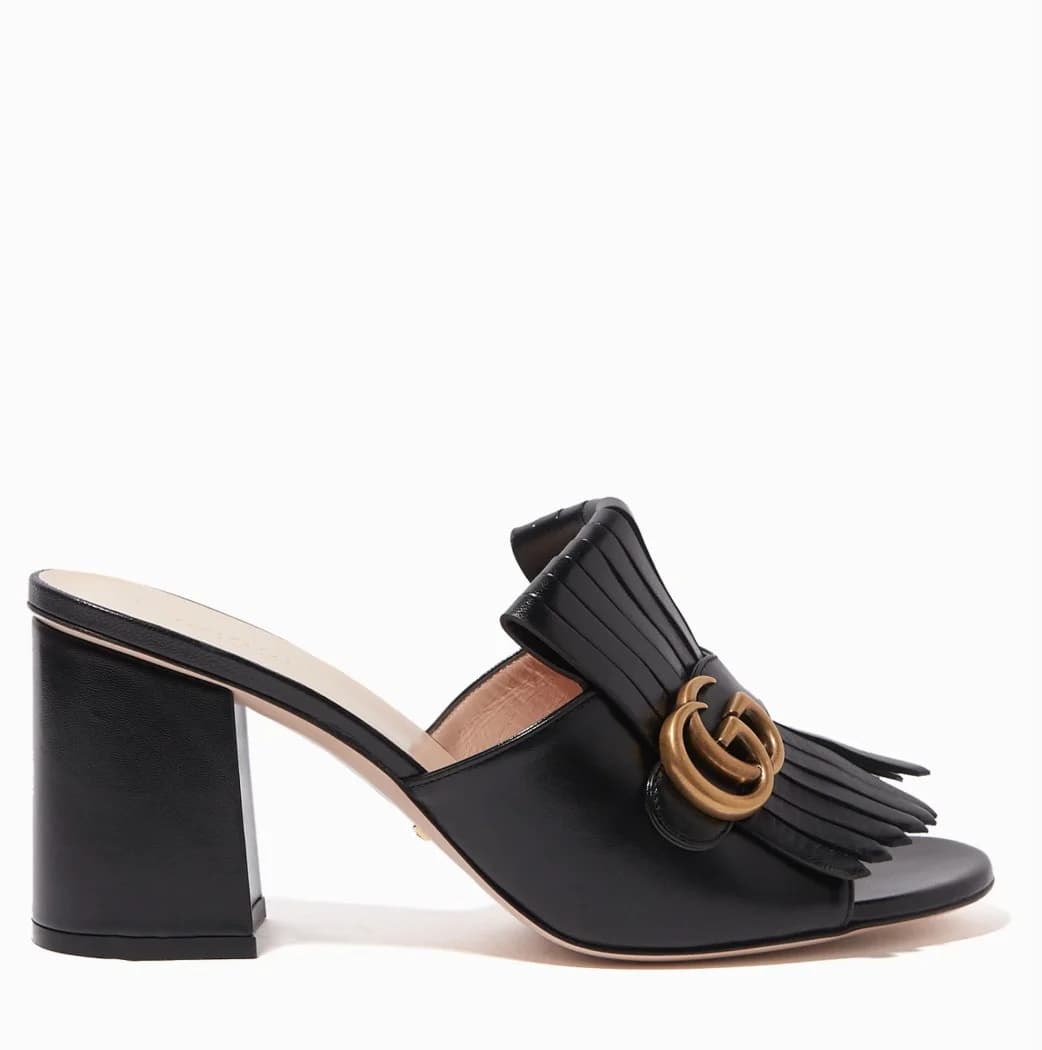 Gucci-Gucci Marmont leather mules