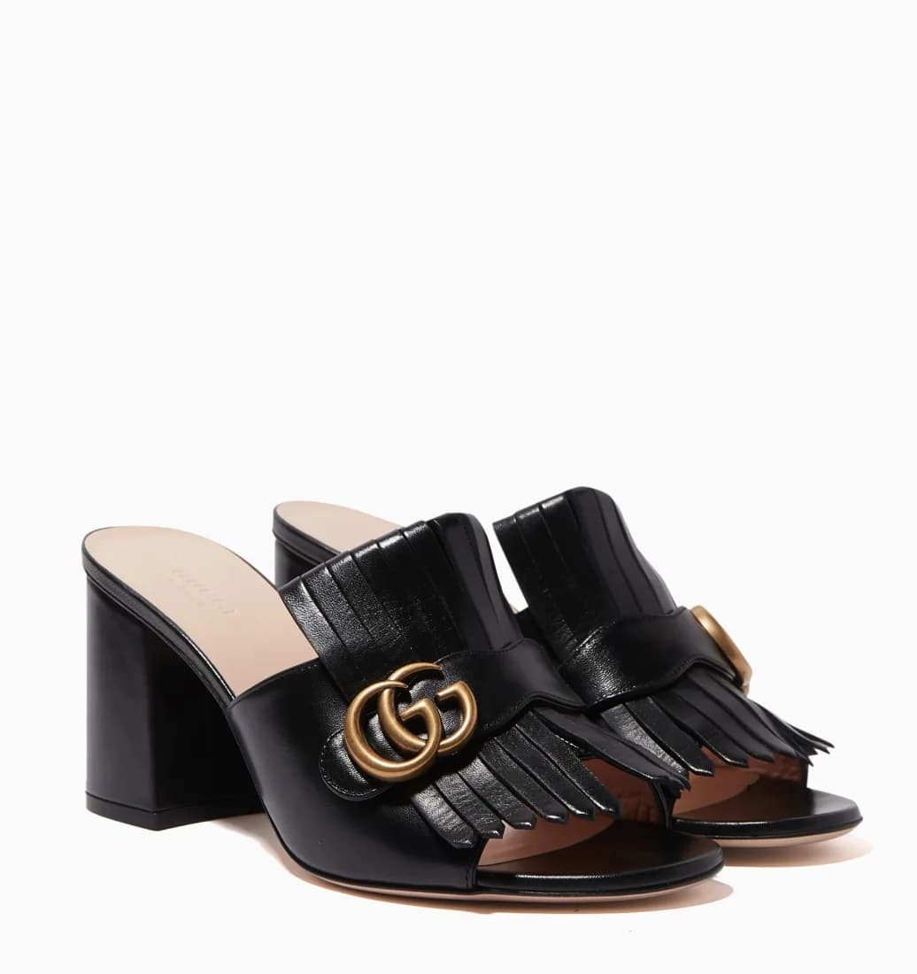 Gucci-Gucci Marmont leather mules
