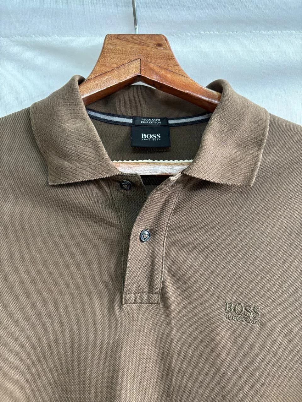 Hugo Boss-BOSS Pima Cotton Regular-Fit Polo Shirt (Brown)