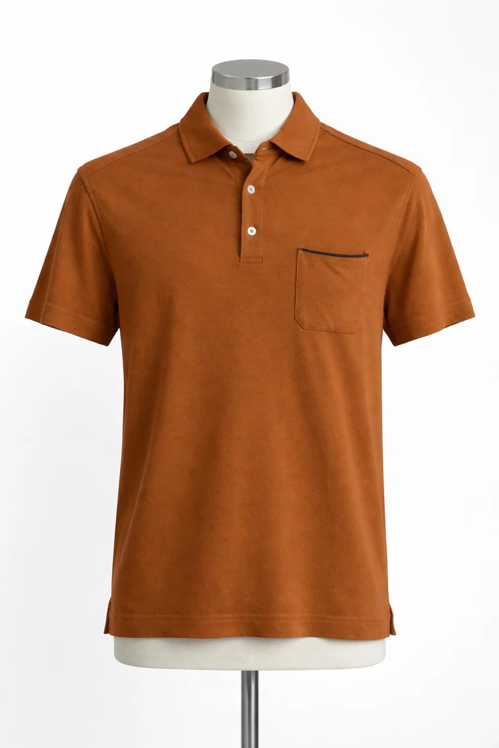 Zegna-ZEGNA Piqué Cotton Short-Sleeve Polo Shirt