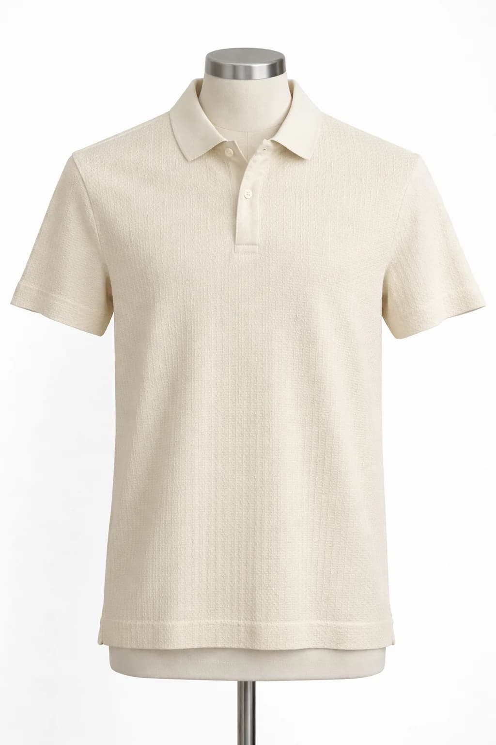 Boss-BOSS Cotton-Silk Textured Short-Sleeve Polo