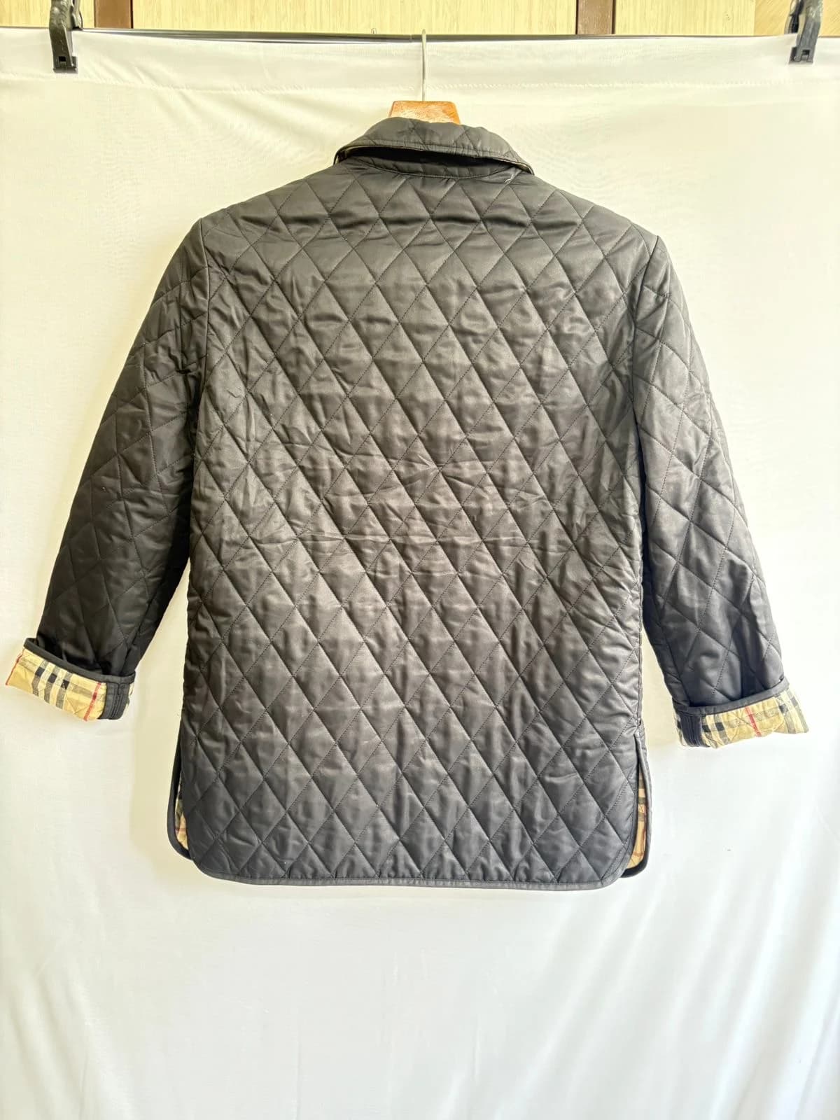 Burberry-Burberry Quilted Check-Lined Jacket – Black