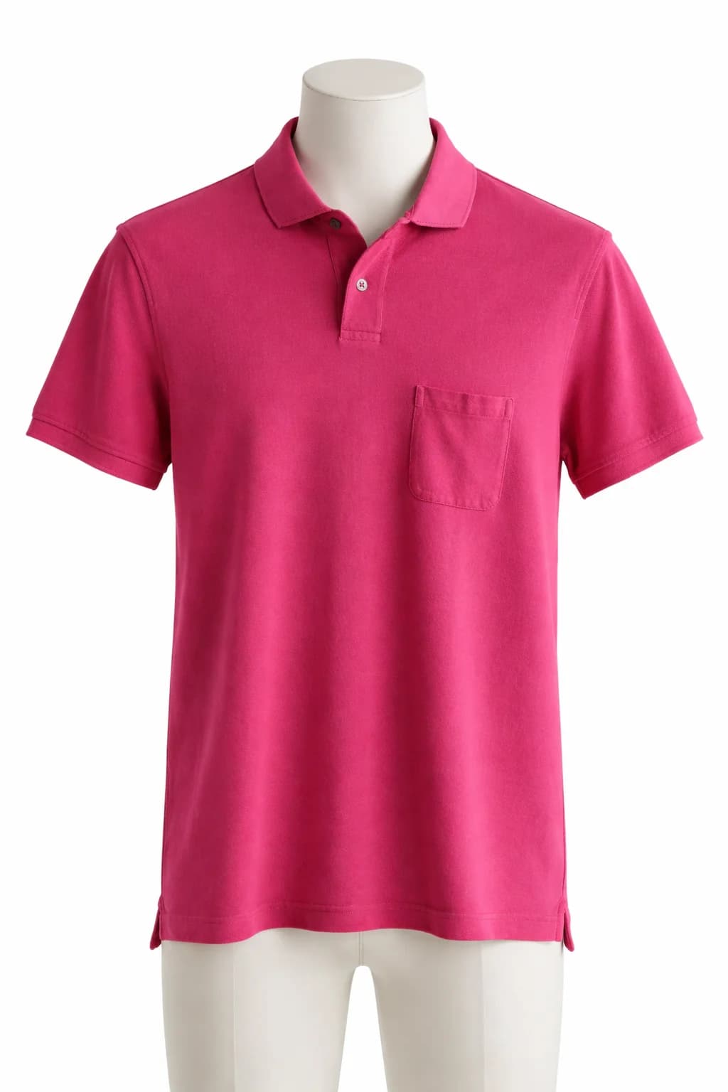 Zegna-Zegna Magenta Cotton Piqué Pocket Polo