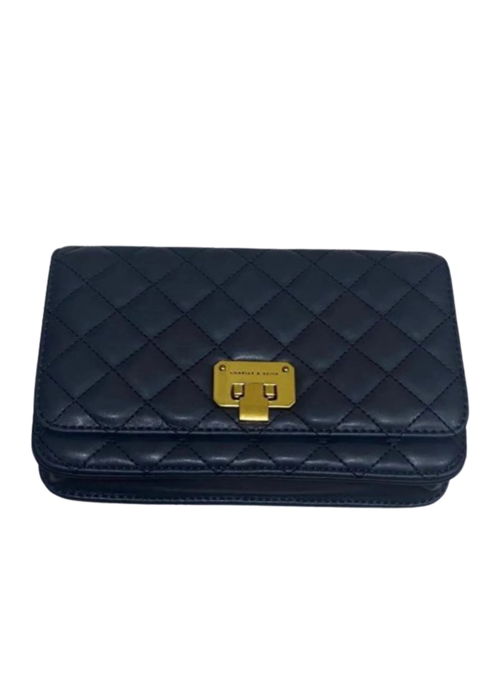 Charles and Keith-Charles & Keith Quilted Push-Lock Clutch